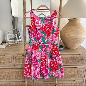 Lilly Pulitzer Aleesa Dress A Thing Called Love Pink Floral A-Line Cotton